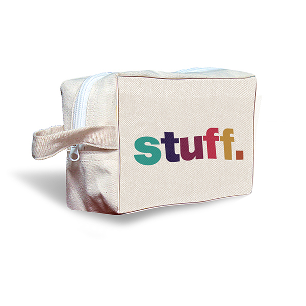 Stuff Canvas Cosmetic Box Pouch