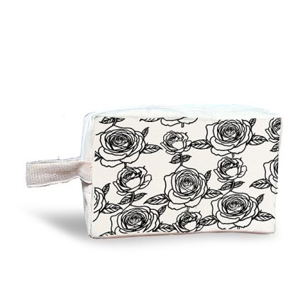 Black-Rose-Canvas-Cosmetic-Box-Pouch