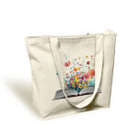 Open-Book-Canvas-Zipper-Hand-Bag