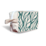 Sea-Green-Leaves-Canvas-Cosmetic-Box-Pouch-2