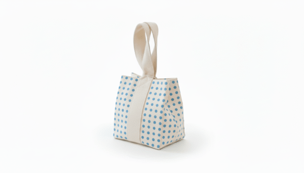 Gift Bag baby blue dot (1)