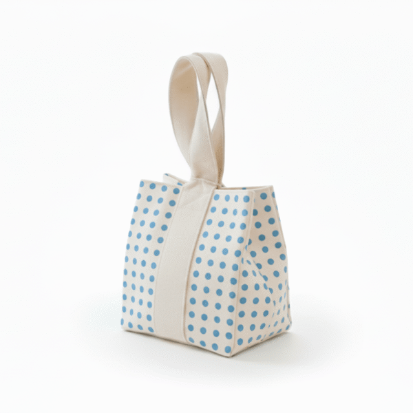 Gift Bag baby blue dot (1)