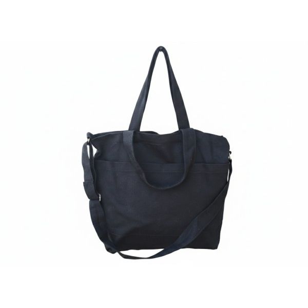 Canvas Double Handle Pocket Bag